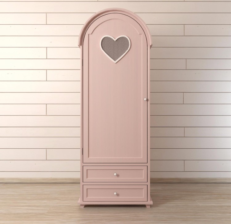 Шкаф одностворчатый Adelina в розовом цвете DM1026ETGR-ET