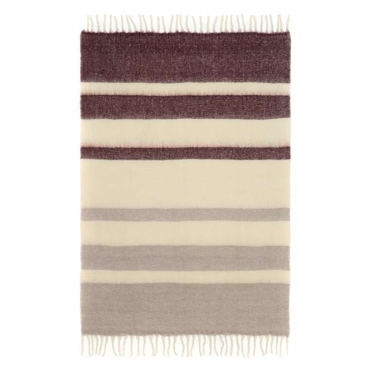 Плед мохеровый over horizon цвета марсала из коллекции trendy ruffles, 130х180 см (79736)