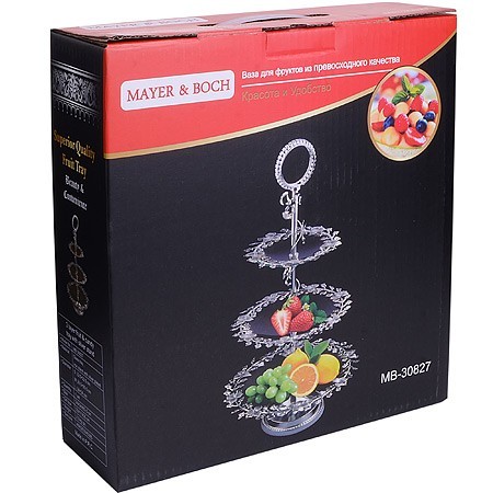 Конфетница 3-х ярусная 34х34х63,5см Mayer&Boch (30827) Конфетница 3-х ярусная 34х34х63,5см Mayer&Boch (30827)