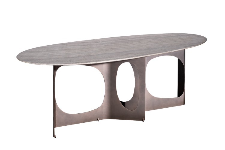 Стол обеденный Travertine, столешница травертин 240*110*76см (TT-00016042)