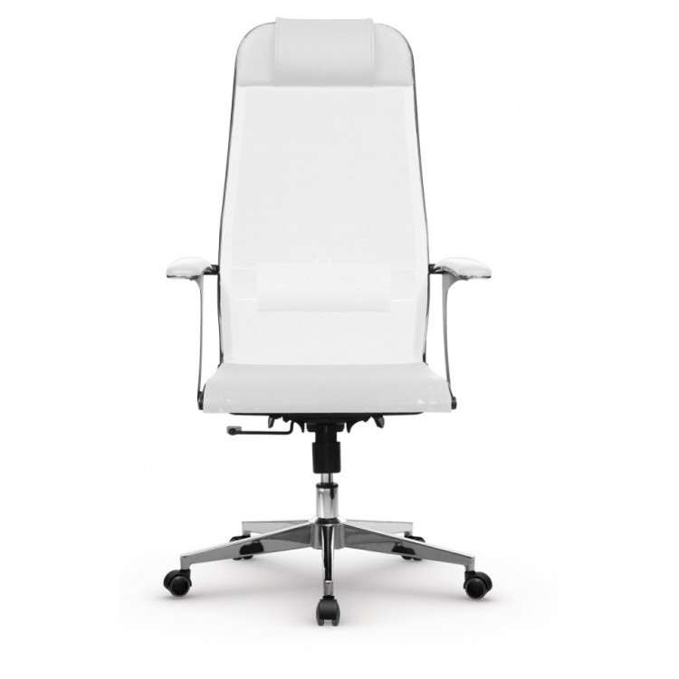 Кресло офисное Метта К-4-Т хром сиденье и спинка регулируемые белое 532445 (1) (91134)