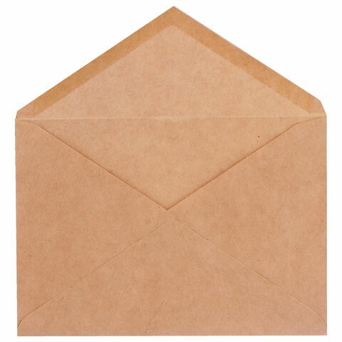 Конверты почтовые С6 крафт клей треугольный клапан 50 шт 112363 (6) (86201)