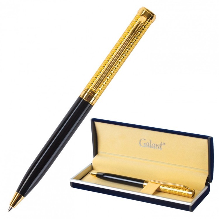 Ручка подарочная шариковая Galant Empire Gold корпус черный с золотистым синяя 140960 (1) (90782) Ручка подарочная шариковая Galant Empire Gold корпус черный с золотистым синяя 140960 (1) (90782)