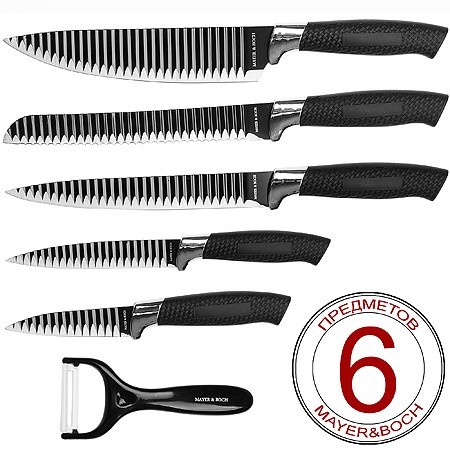 Набор ножей 6пр, сил/ручка МВ (26992)