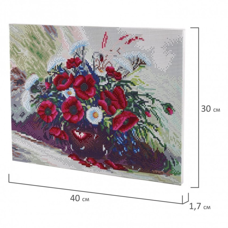 Алмазная мозаика 30х40 см Остров Сокровищ Полевые цветы на подрамнике 662425 (1) (89055)