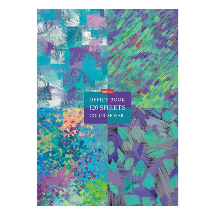 Блокнот А4 Hatber Mosaic 120 листов, блок 5 цветов, клетка 120ББ4В1_22006 (66485)