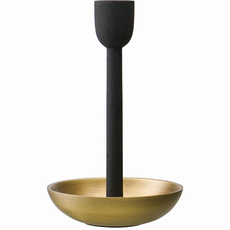 Подсвечник fyr bran, 17 см, черный/античная латунь (76292)