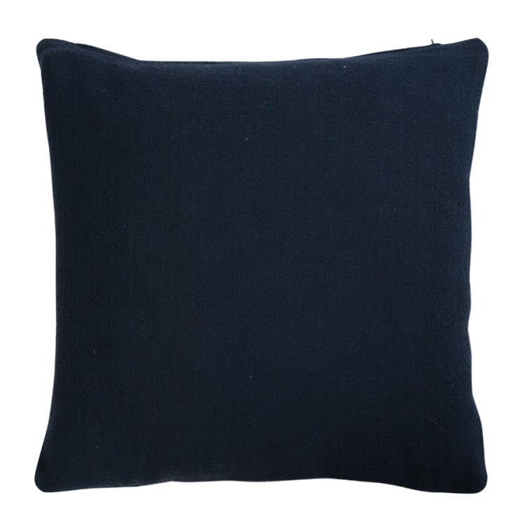 Подушка декоративная из хлопка фактурного плетения темно-синего цвета из коллекции essential, 45х45 (66023)