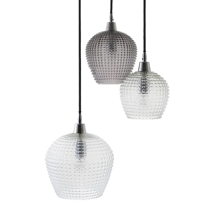 Светильник подвесной каскадный aurora, D50 см, серый/прозрачный (76565)