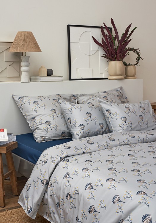 Комплект постельного белья "Полевые цветы" из премиального сатина из коллекции russian north, 150х200 см (78450)