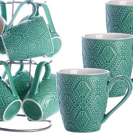 Набор кружек 7пр 220мл на подставке LR (30909)