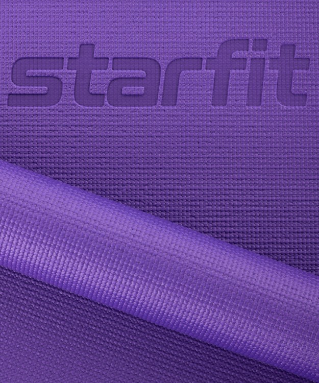 Коврик для йоги и фитнеса FM-101, PVC, 173x61x0,4 см, фиолетовый (1005315)