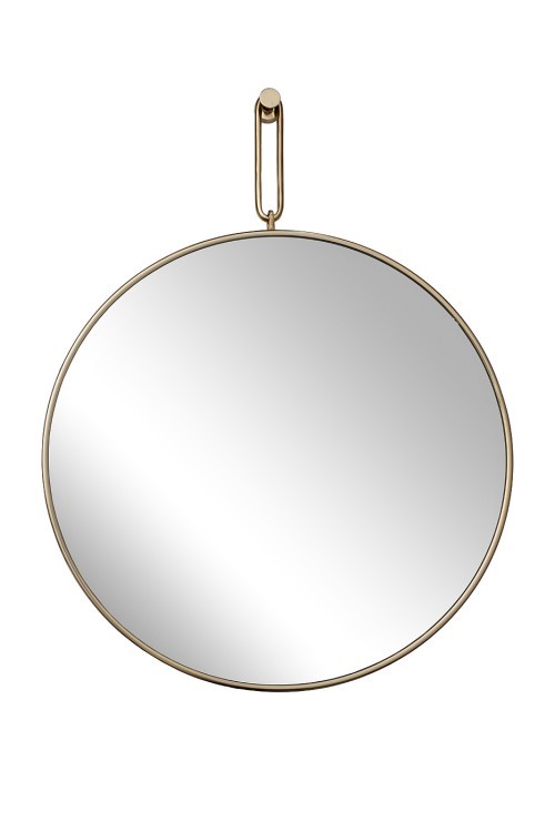Зеркало на подвесе рама металл. цвет золото d77см (TT-00011217)