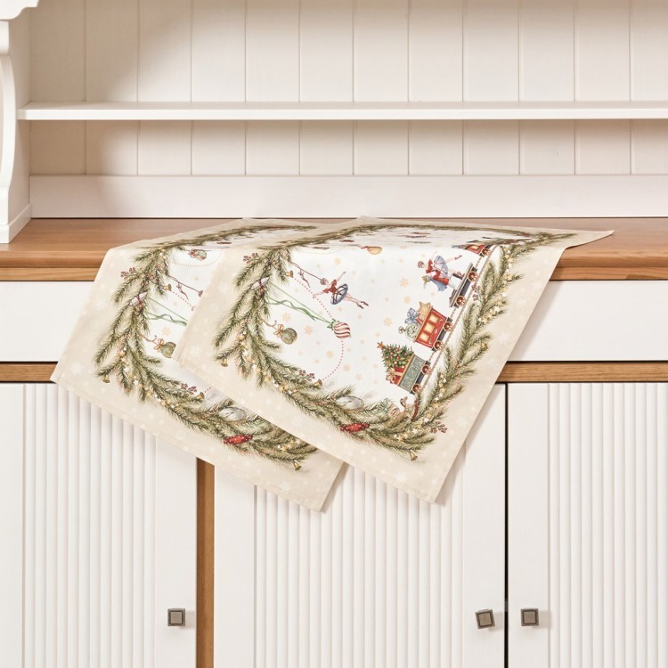 Набор полотенец из 2 шт "щелкунчик" 40х60см  бежевый,100%хлопок,твил Lefard (850-757-6)