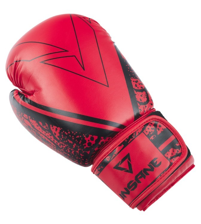 Перчатки боксерские ODIN, ПУ, красный, 10 oz (1738637)