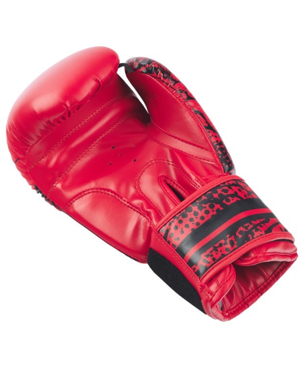 Перчатки боксерские ODIN, ПУ, красный, 10 oz (1738637)