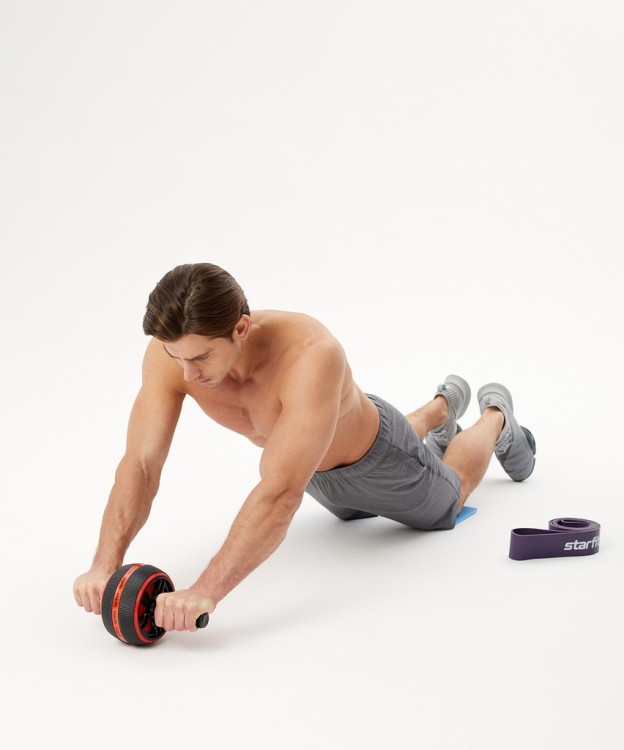 БЕЗ УПАКОВКИ Ролик для пресса STARFIT RL-109, широкий, красный/черный (2122183) БЕЗ УПАКОВКИ Ролик для пресса STARFIT RL-109, широкий, красный/черный (2122183)