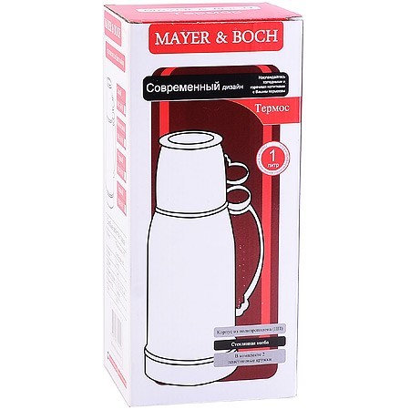 Термос 1л ст/колба + 2 кружки Mayer&Boch (31420)
