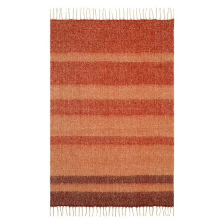 Плед мохеровый over horizon терракотового цвета из коллекции trendy ruffles, 130х180 см (79735)