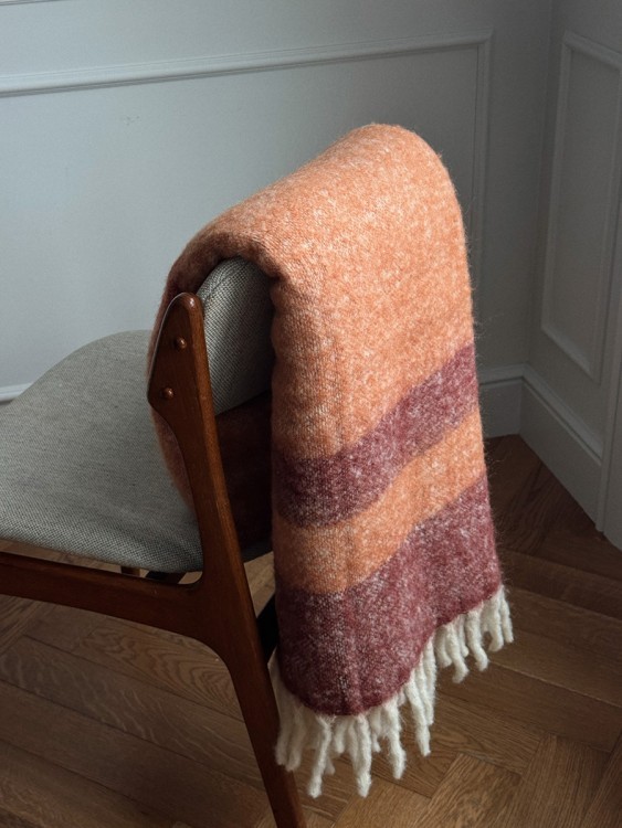 Плед мохеровый over horizon терракотового цвета из коллекции trendy ruffles, 130х180 см (79735)