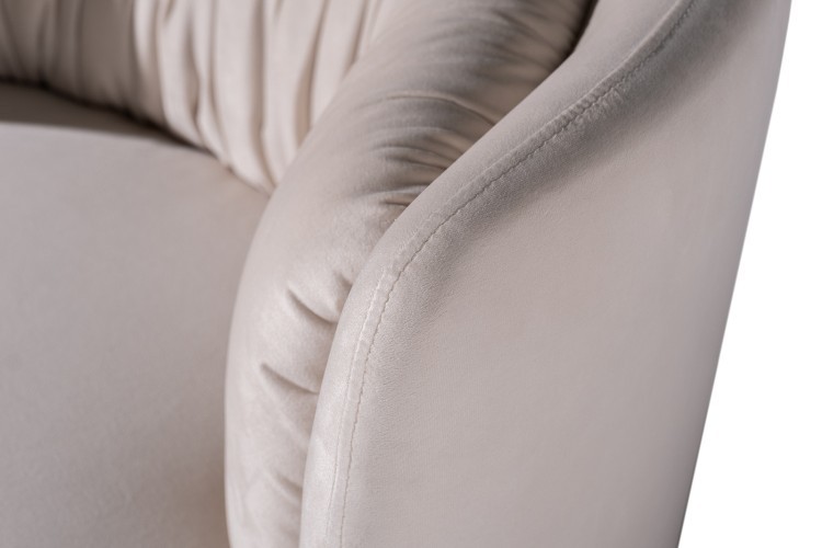 Кресло поворотное велюр кремовый 76*72*71см (TT-00016097)