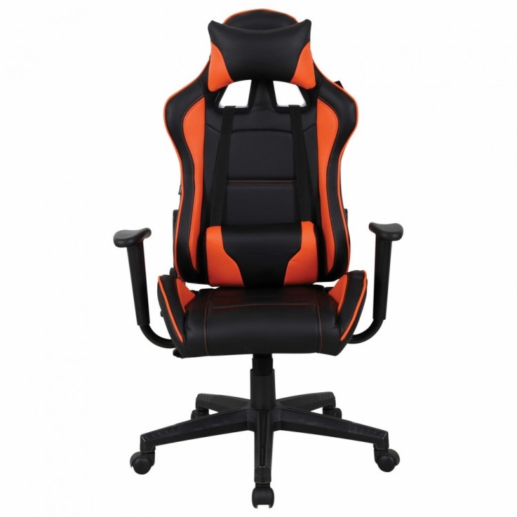 Кресло компьютерное BRABIX GT Racer GM-100 экокожа черное/оранжевое 531925 (1) (94508)