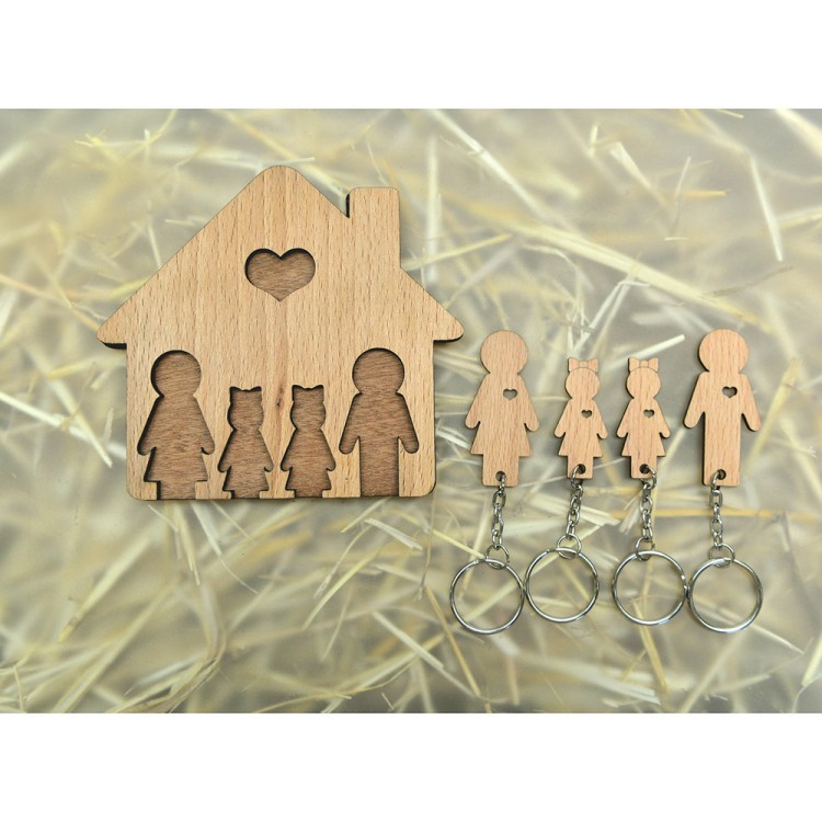 Ключница «Семья с двумя дочками» (53707)