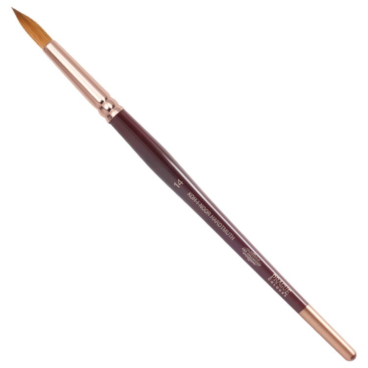 Кисть художественная KOH-I-NOOR колонок, круглая, №14, короткая ручка 9935014010BL (65045)