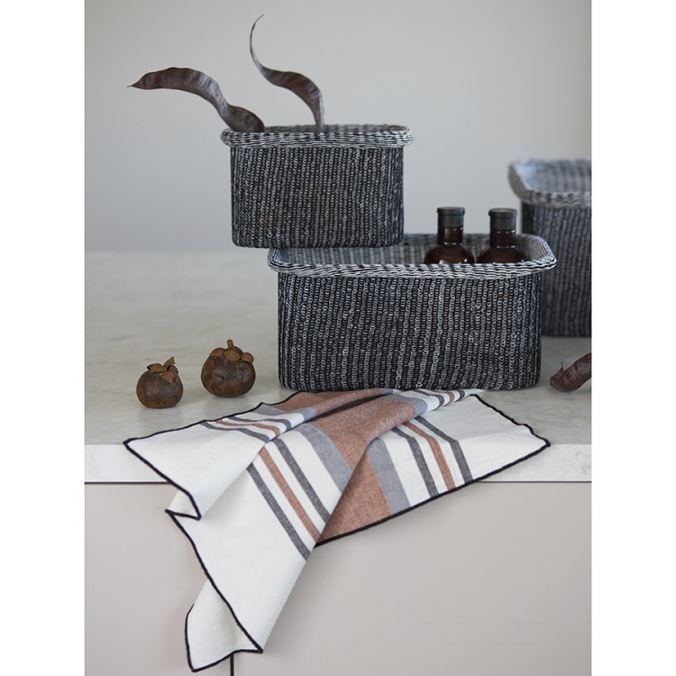 Набор из 4-х корзин для хранения sustainable collection, черный (77687)