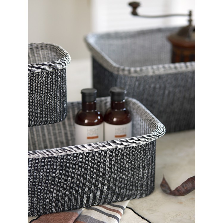 Набор из 4-х корзин для хранения sustainable collection, черный (77687)