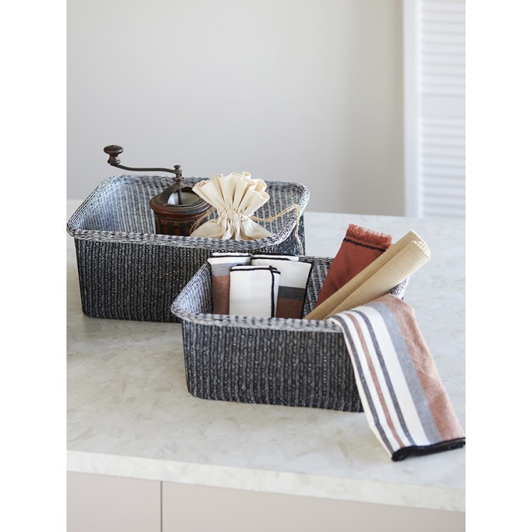 Набор из 4-х корзин для хранения sustainable collection, черный (77687)