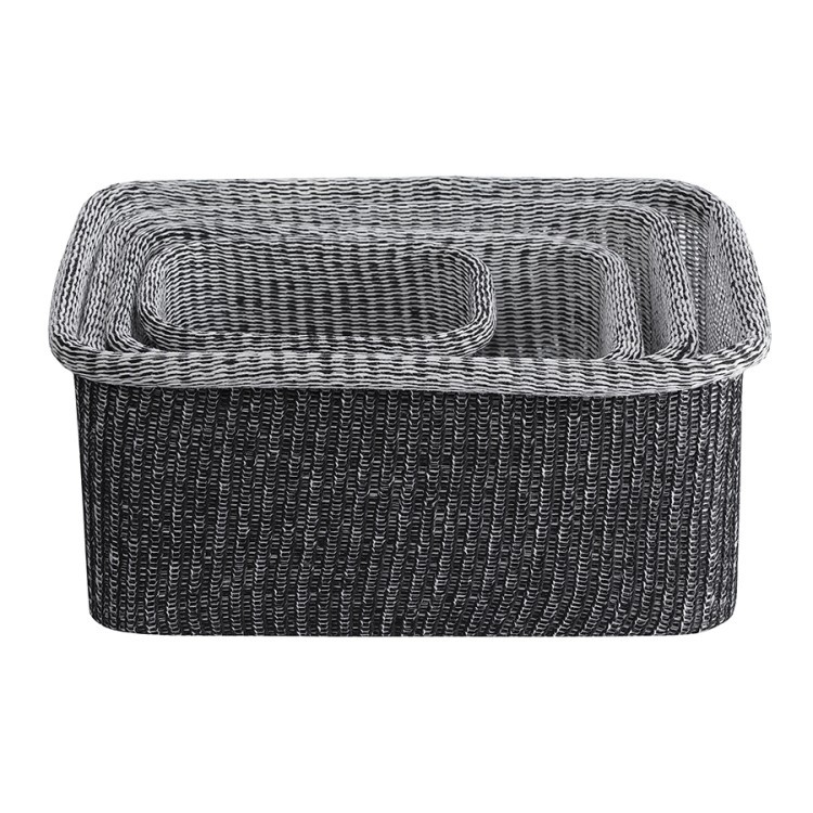 Набор из 4-х корзин для хранения sustainable collection, черный (77687)