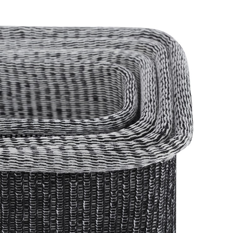 Набор из 4-х корзин для хранения sustainable collection, черный (77687)