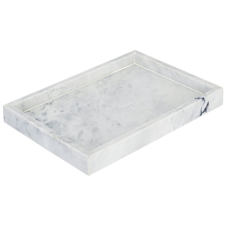 Поднос marm, 28х20 см, белый мрамор (75925)