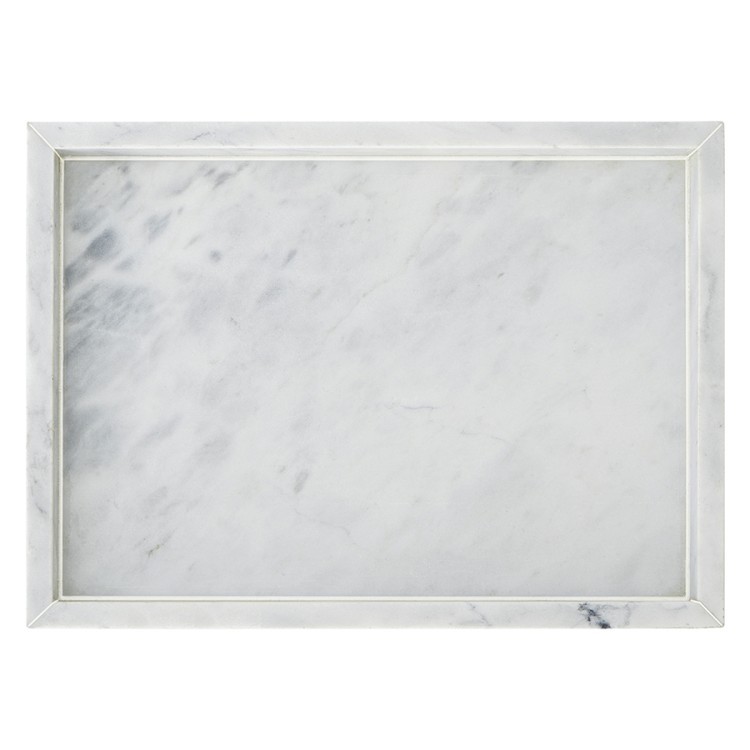 Поднос marm, 28х20 см, белый мрамор (75925)