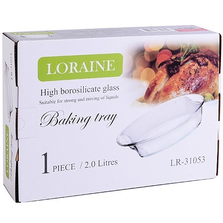 Жаровня стекло высокая 2,0л 30х20,5х6,5см LR (31053) Жаровня стекло высокая 2,0л 30х20,5х6,5см LR (31053)