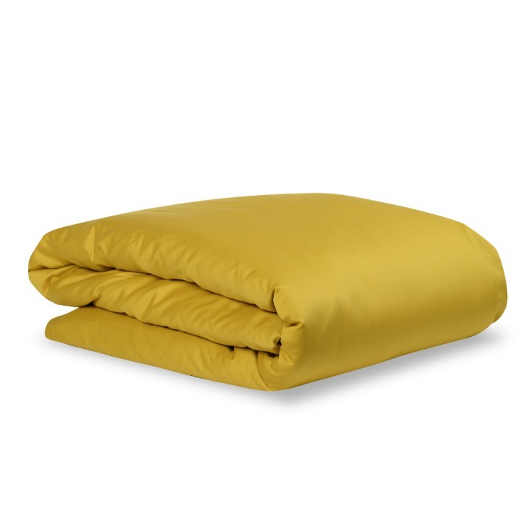 Комплект постельного белья двуспальный из сатина горчичного цвета из коллекции essential (66402)