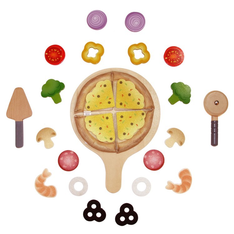 Игрушка "Перфекто Пицца", 25 предметов в наборе (игрушечная еда и аксессуары) (E3173_HP)