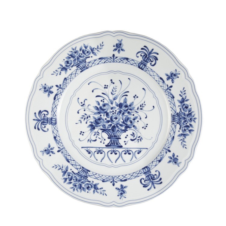 Тарелка LNAN032BL002205, 20.5, фарфор, white, blue, LE COQ