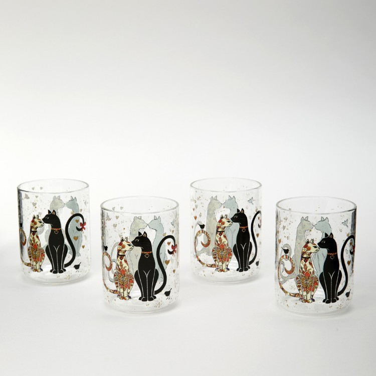 Набор стаканов "парижские коты" из 4-х шт. 360 мл Lefard (887-285)