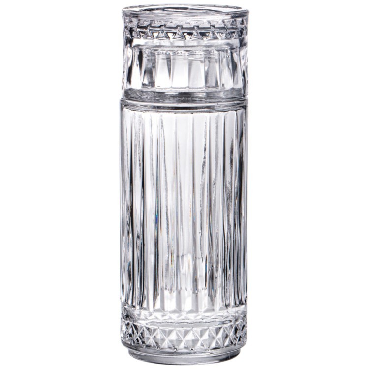 Графин с крышкой/стаканом "lines" 8х22,5 см 650/150 мл Alegre Glass (337-149)
