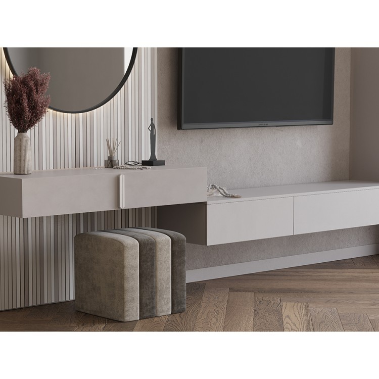 Пуф idar, шенилл, серый (74025) Пуф idar, шенилл, серый (74025)