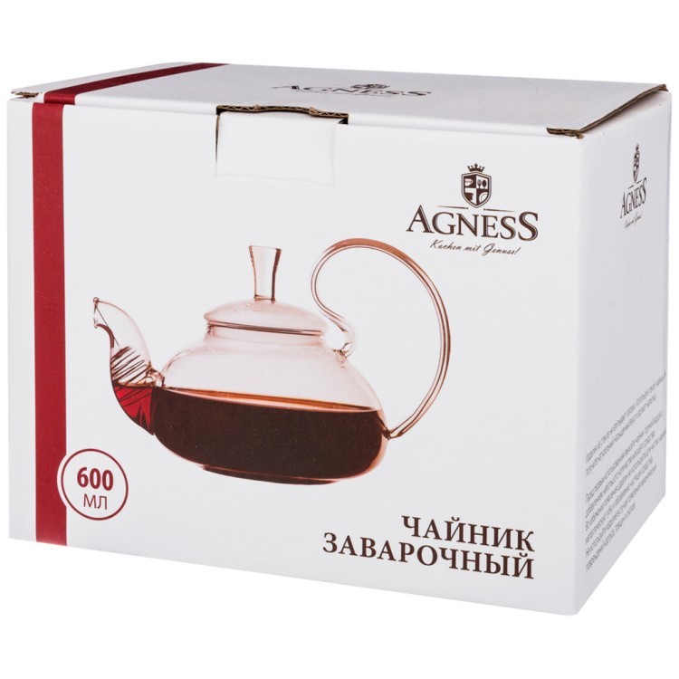 Чайник заварочный agness 600 мл Agness (250-135)