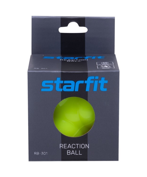 Мяч реакционный STARFIT RB-301, силикагель, ярко-зеленый (1041687)