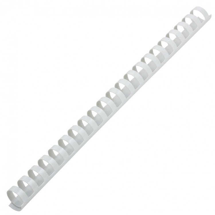 Пружины пластик. для перепл. к-т 100 шт. 19 мм для сшив. 121-150 л. белые Офисмаг 530816 (1) (89933)