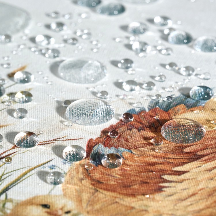 Скатерть круглая "золотая курочка" 145см, 100%хлопок, твил с пропиткой Lefard (850-767-27)