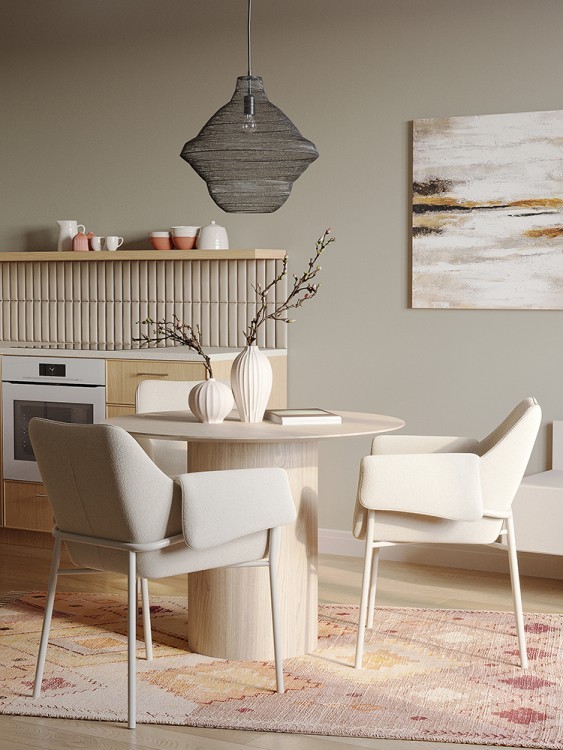 Стул aline, шенилл, серо-бежевый/бежевый (79030)