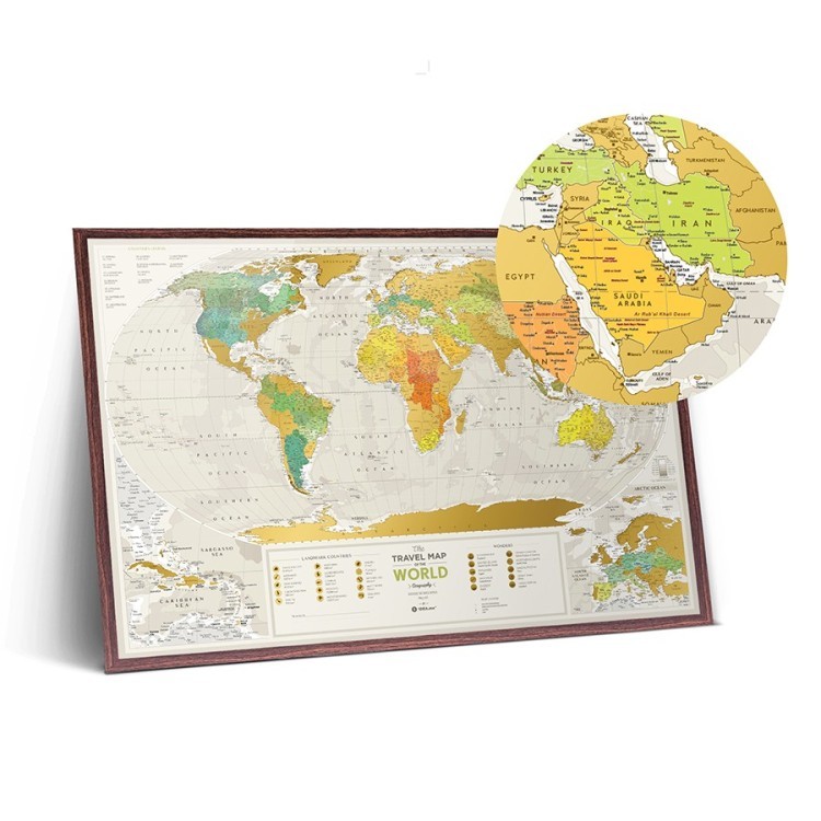 Карта travel map geograghy world (58052)