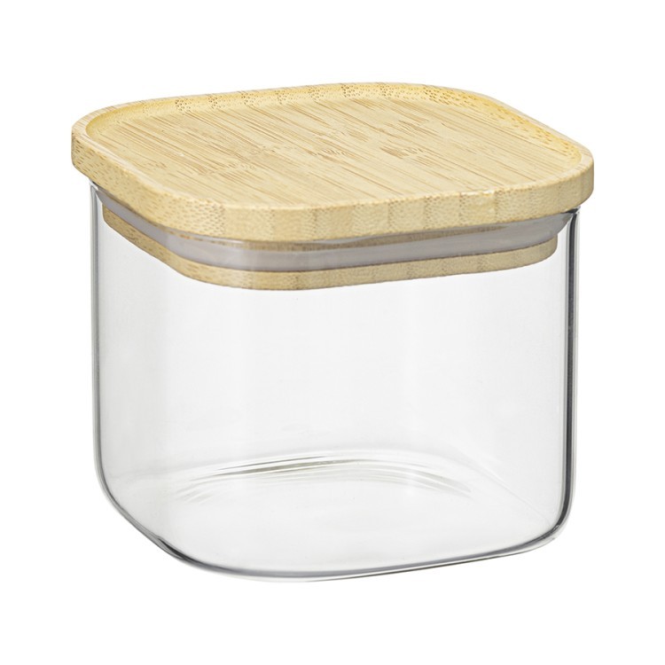 Банка для хранения квадратная glass bamboo, 600 мл (77502)