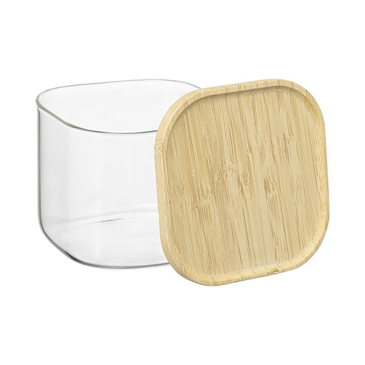 Банка для хранения квадратная glass bamboo, 600 мл (77502)